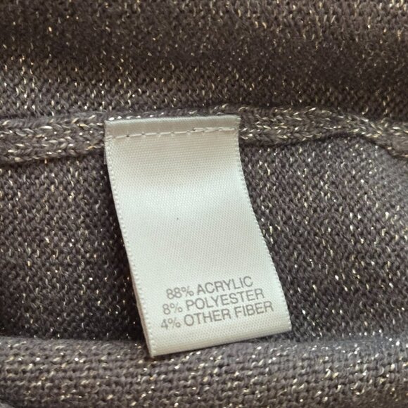 Avenue Gray Grey Long Sleeve Scoop Neck Metallic Sweater Plus Sz 22/24 - Picture 13 of 14